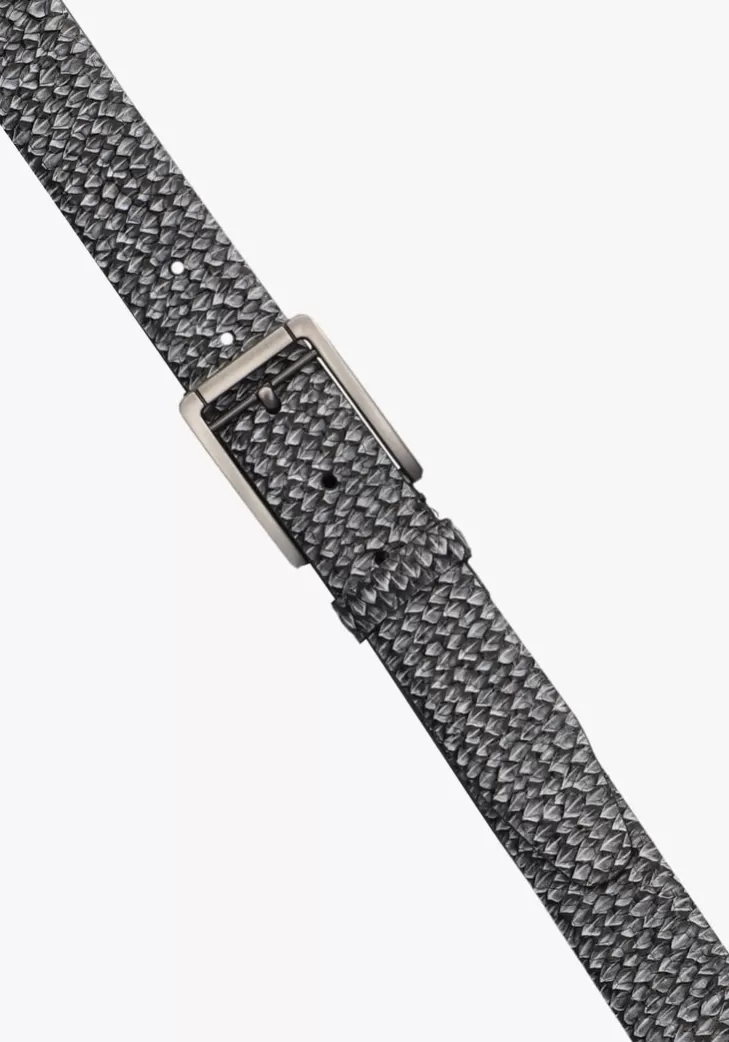 Shop MAZZELTOV Grijze Riem Enzo Belt Grijs