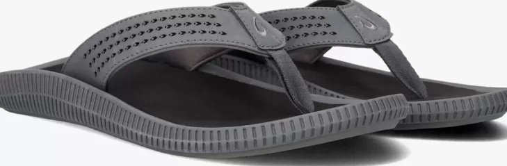 Hot OLUKAI Grijze Slippers Ulele Grijs