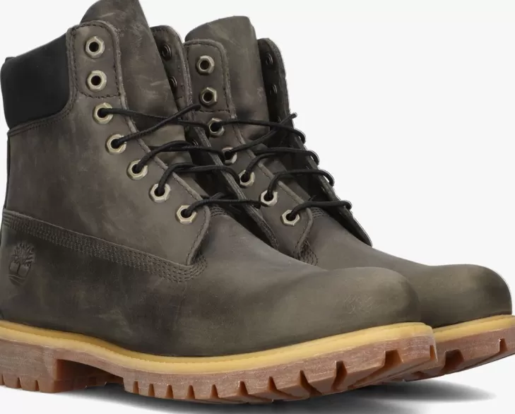 Fashion TIMBERLAND Grijze Veterboots 6In Premium Boot Heren Grijs