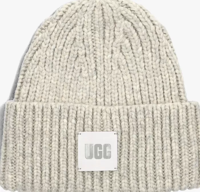 Dames UGG Mutsen^Grijze Muts Chunky Rib Beanie