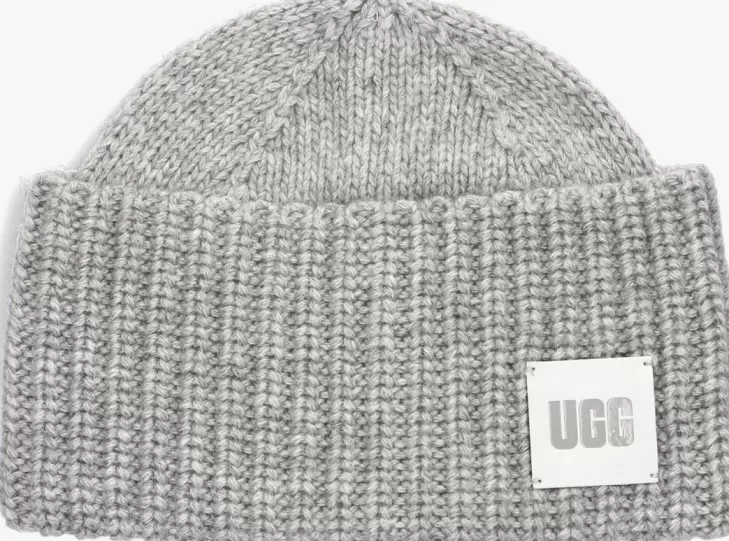 Sale UGG Grijze Muts Exaggerated Cuff Beanie Grijs