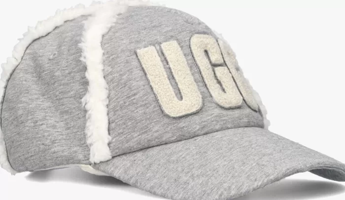 Dames UGG Petten^Grijze Pet Bondfed Fleece Baseball Cap