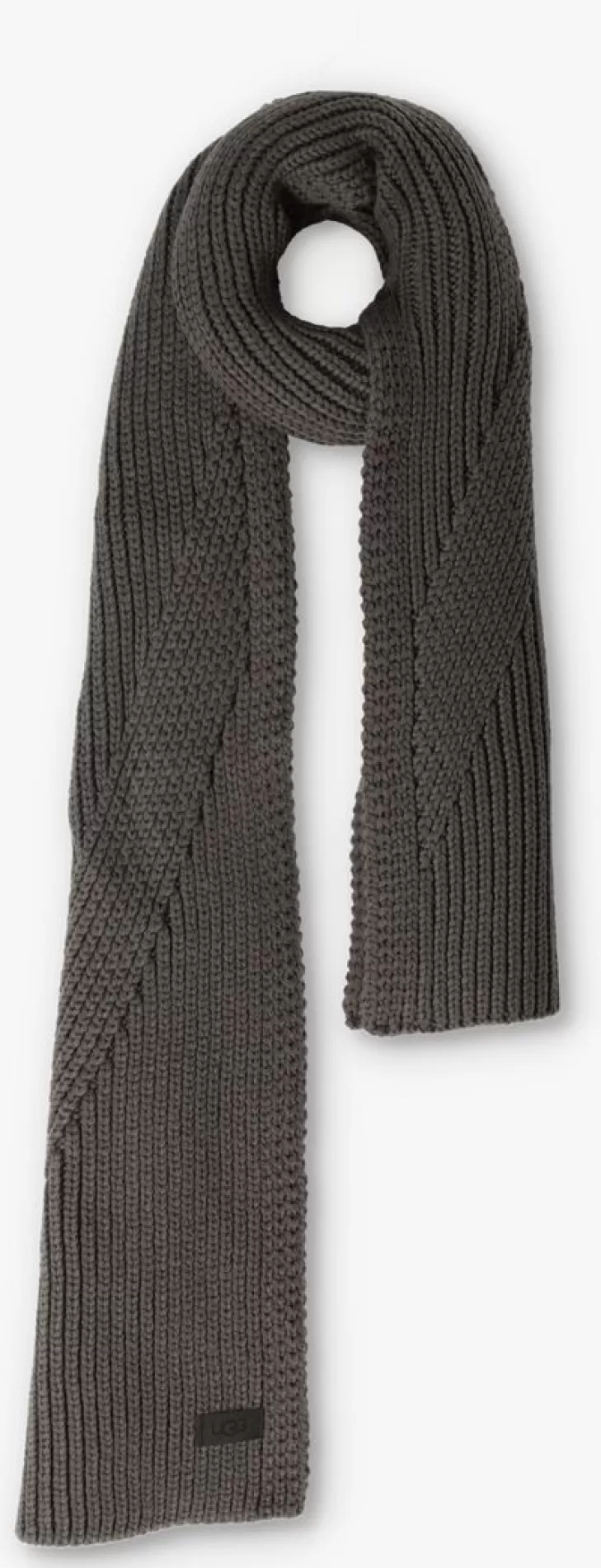 New UGG Grijze Sjaal Knit Diagonal Ribbed Scarf Grijs