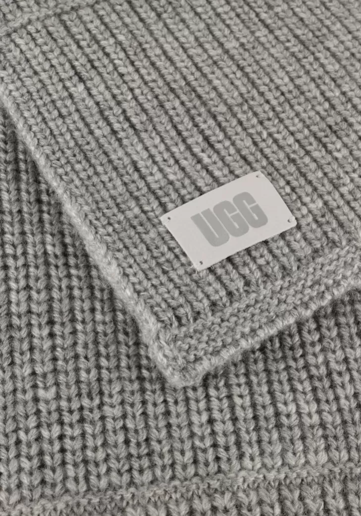 New UGG Grijze Sjaal Knit Ribbed Scarf Grijs