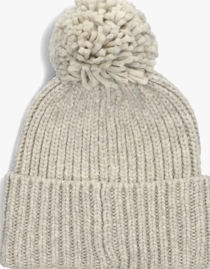 Dames UGG Mutsen^Lichtgrijze Muts Chunky Rib Knit Beanie W Pom