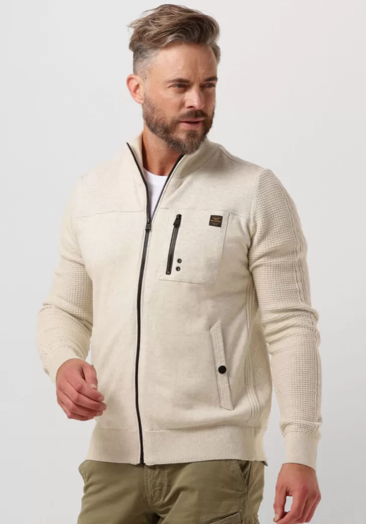 Flash Sale PME LEGEND Vest Zip Jacket Knit Sweat Combination Beige