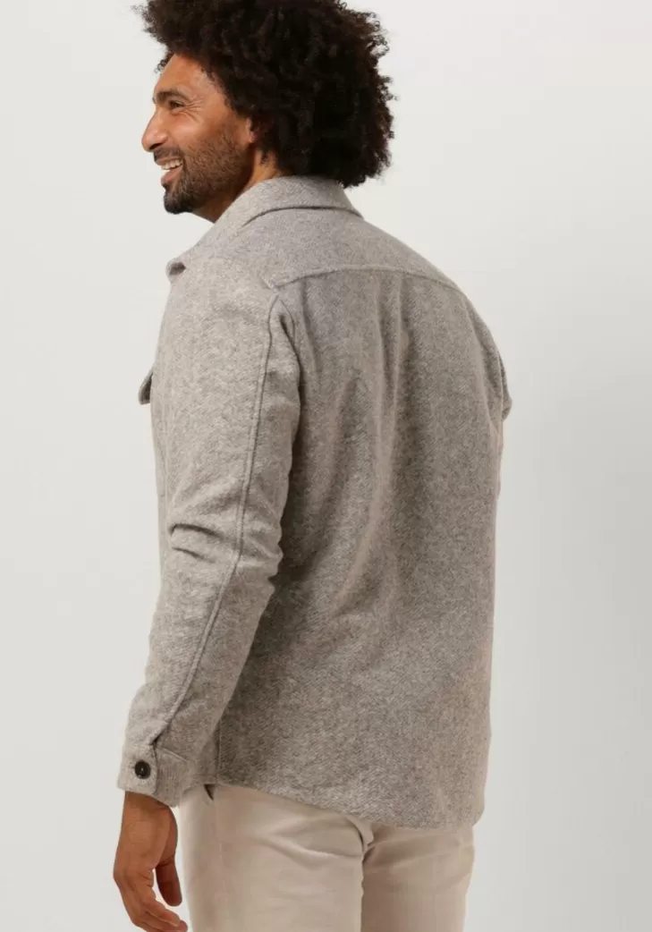 Outlet PROFUOMO Overshirt Overshirt Knit Herringb Beige