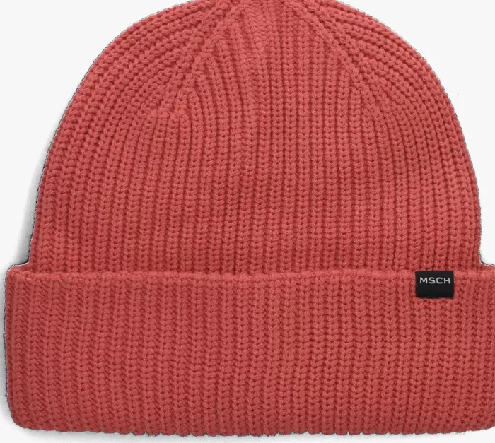 Dames MSCH COPENHAGEN Mutsen^Rode Muts Mschgaline Rachelle Beanie