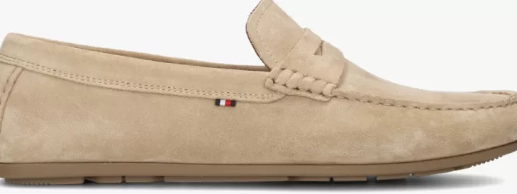 Shop TOMMY HILFIGER Loafers Casual Hilfiger Driver Beige