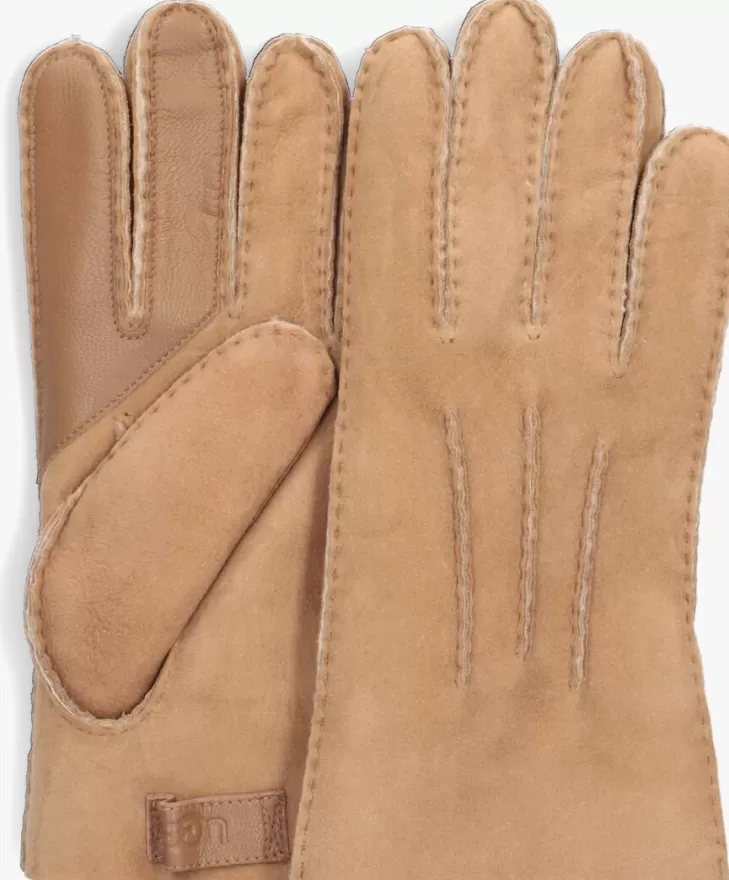 Cheap UGG Handschoenen Contrast Sheepskin Tech Glove Camel