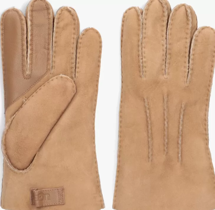 Cheap UGG Handschoenen Contrast Sheepskin Tech Glove Camel