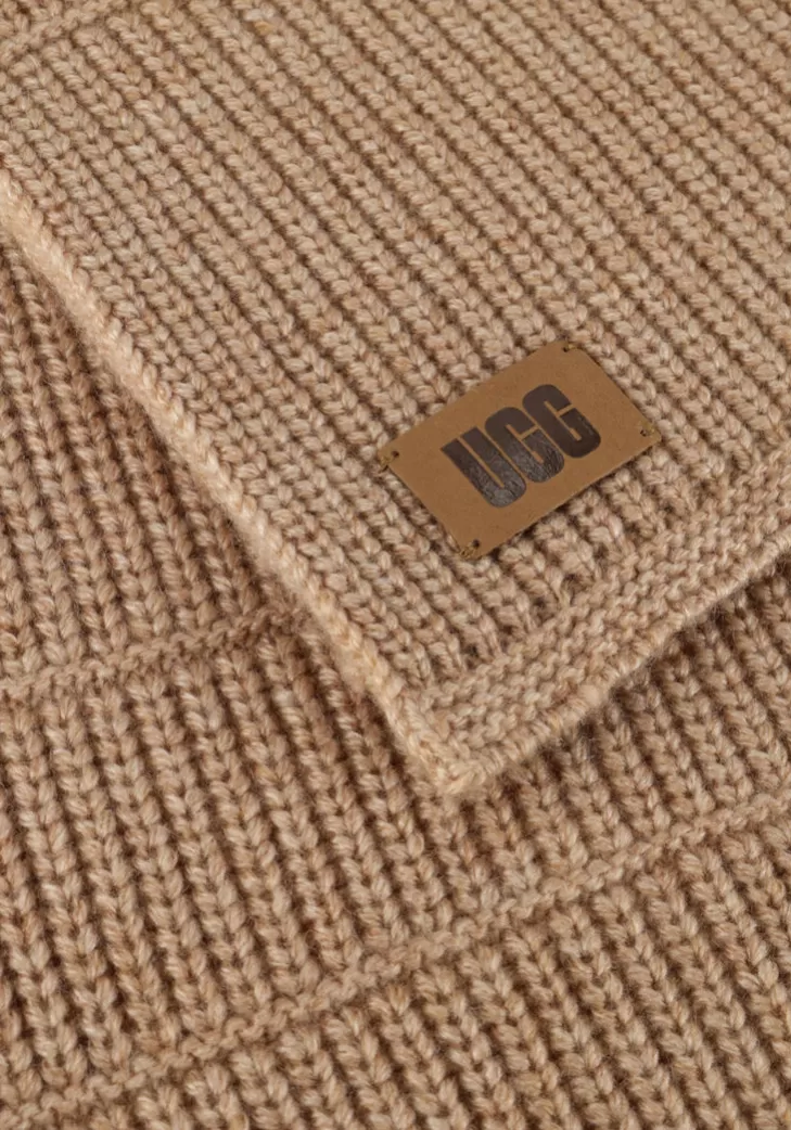 Best UGG Sjaal Knit Ribbed Scarf Camel